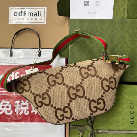 Túi GUCCI* nam nữ đeo ngực hoạ tiết logo nâu hoa to đẹp cao cấp