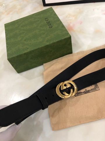 Belt nữ GUCCI* da bò lỳ mặt logo vàng cao cấp