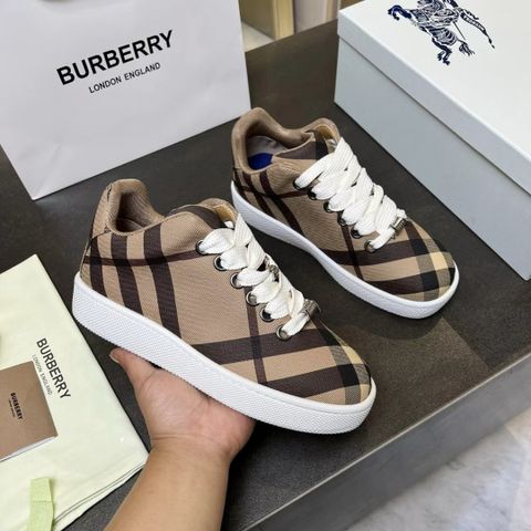 Giày thể thao nam nữ Burberry* hoạ tiết kẻ canvas 3 màu đẹp độc VIP 1:1