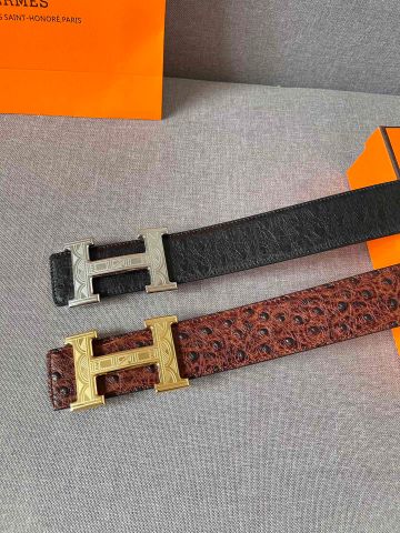 Belt nam HERMES* vân đà điểu đẹp lịch lãm cao cấp