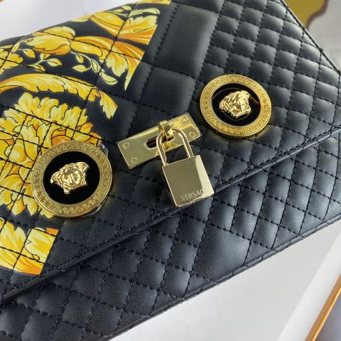 Túi xách nữ VERSACE phối hoa văn vàng đẹp sang size 24cm hàng cao cấp