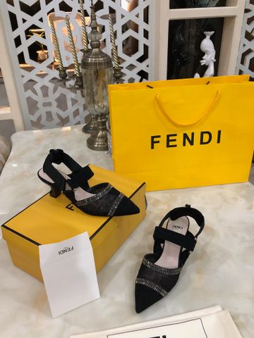 Giày cao gót FENDI* lưới đá đẹp sang SIÊU CẤP