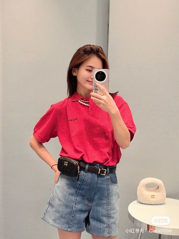 Quần short jeans nữ miu* miu* ống rộng VIP 1:1