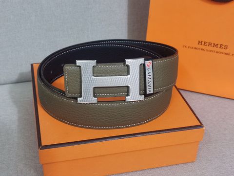 Belt nam HERMES* dây da bò