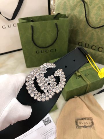 Belt nữ GUCCI* SIÊU CẤP mặt logo đính đá bản 3cm và 4cm SIÊU CẤP