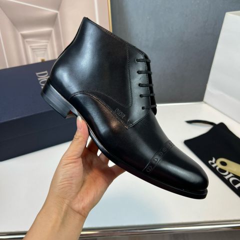 Giày nam cao cổ boot nam DIOR* da bò lỳ đẹp lịch lãm VIP 1:1