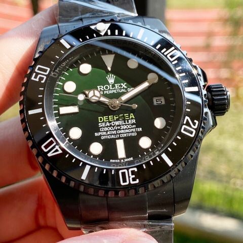 Đồng hồ nam rolex mạ đen case 44mm dáng khoẻ