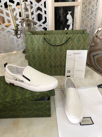 Giày slip on nam GUCCI* da bò Logo nổi đẹp cao cấp