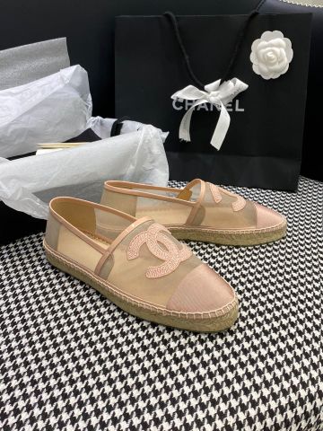 Giày slip on nữ chanel* đế cói chất lưới khoáng khí kiểu đẹp SIÊU CẤP