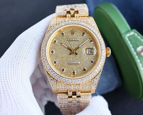 Đồng hồ nam rolex* dây kim loại nạm full kim cương đẹp sang trọng lịch lãm VIP 1:1