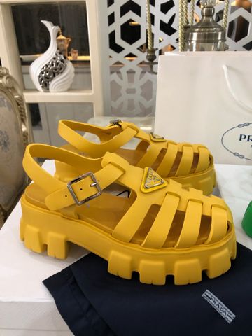 Sandal rọ nữ PRADA* đế cao kiểu đẹp SIÊU CẤP