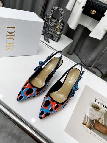 Giày cao gót Dior* chất vải hoạ tiết da báo SIÊU CẤP