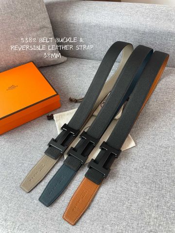 Belt nam HERMES* cao cấp Dây da sử dụng được cả hai mặt đẹp và tiện lợi