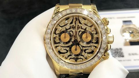 Đồng hồ nam Rolex* Daytona series. Gold kim cương Moissanite