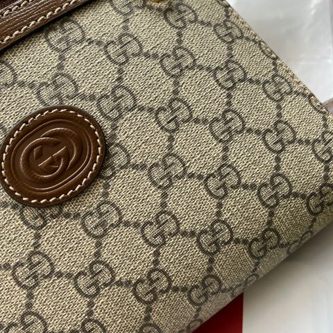 Túi GUCCI* nam nữ đeo chéo hoạ tiết logo nâu đẹp SIÊU CẤP