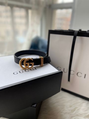 Belt GUCCI* nam nữ da bò khoá logo vàng đẹp cao cấp bản 2cm và 3,8cm