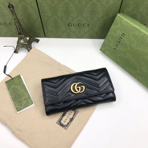 Ví nữ GUCCI* dáng dài da bò trần vân đẹp cao cấp