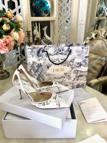 Giày cao gót Dior* mũi nhọn cao 8,5cm kiểu đẹp VIP 1:1