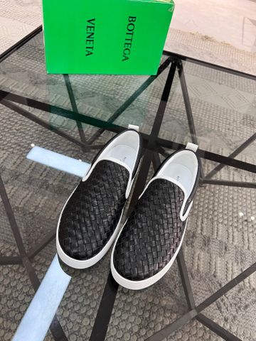 Giày slip on nam Bottega* Veneta* da bò đan viền màu chất mềm đẹp SIÊU CẤP