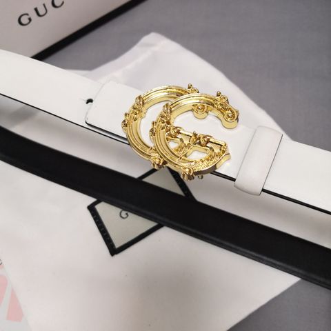 Belt nữ GUCCI bản 2,5cm da lỳ dùng 2 mặt đẹp cao cấp