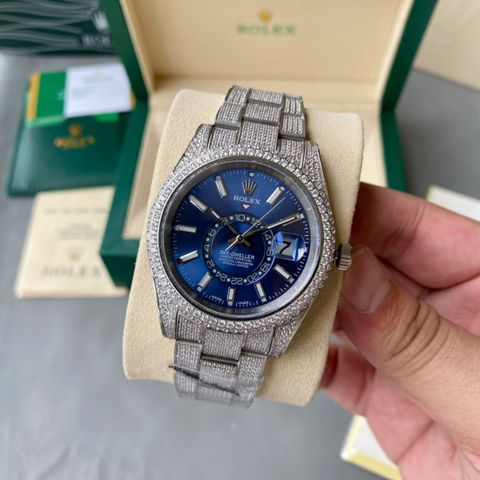 Đồng hồ nam rolex* dây kim loại nạm full kim