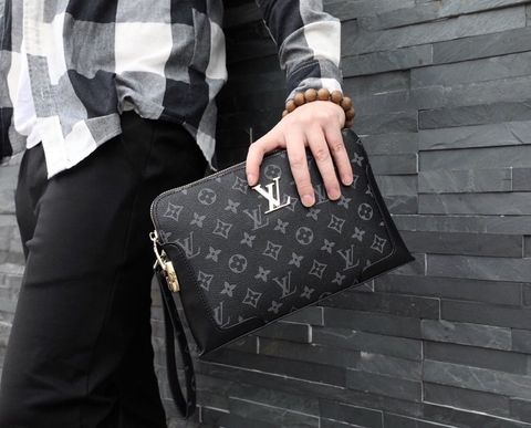 Clutch LV nam nữ hoạ tiết khoá số đẹp size 29cm