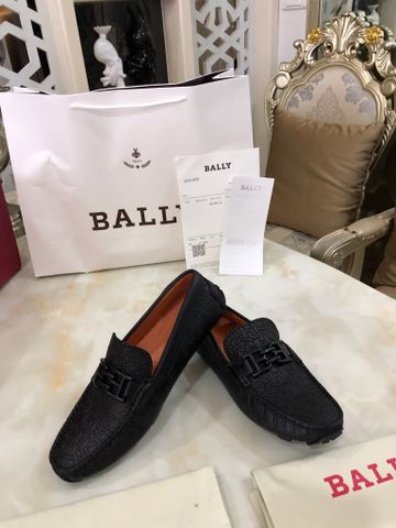 Giày lười Bally* da bò hoạ tiết Logo đẹp sang độc đáo SIÊU CẤP