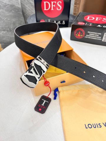 Belt nam LV* bản 3,8cm Dây da sử dụng được cả hai mặt đẹp và tiện lợi