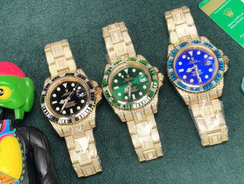 Đồng hồ nam rolex* dây kim loại nạm kim đẹp sang VIP 1:1 Chất lượng hàng đầu