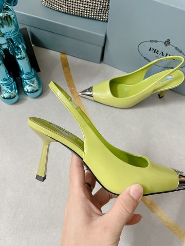 Sandal rọ nữ PRADA* da bóng mờ dáng khoẻ đẹp SIÊU CẤP