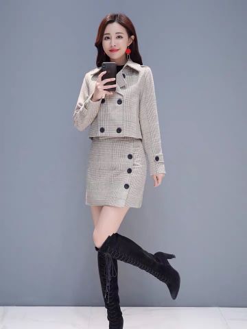 Bộ váy dạ tweed đẹp cao cấp