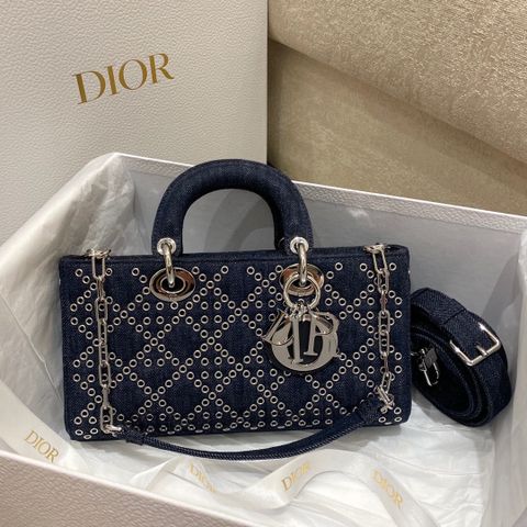 Túi xách nữ Dior* D-Joy SIÊU CẤP dáng đinh tán denim