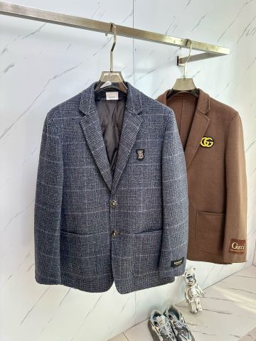 Áo vest nam dạ cừu BURBERRY* kẻ xám đẹp VIP 1:1 Chất lượng hàng đầu