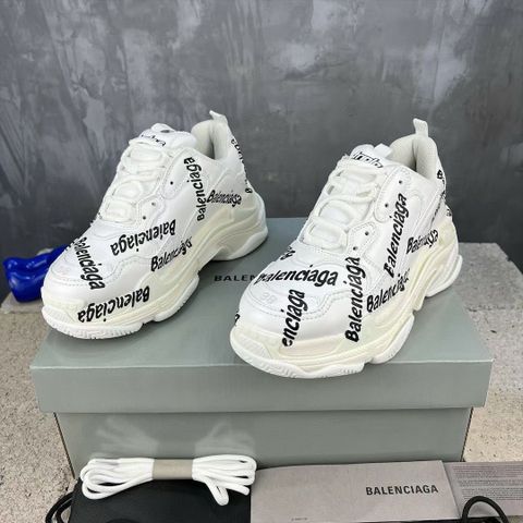 Sneaker BALENCIAGA* nam nữ da bò in chữ đế cao 6cm kiểu đẹp độc VIP 1:1