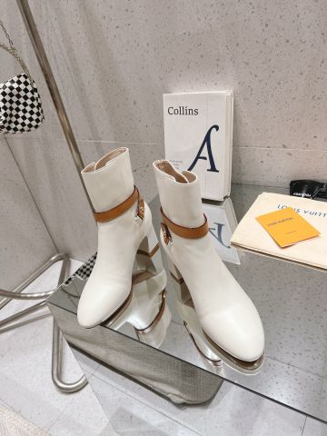 Boot Hermes* cổ lỡ cao 7cm da lỳ và da lộn đẹp sang VIP 1:1