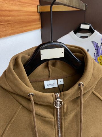 Áo khoác nam BURBERRY* có mũ kéo khoá đẹp VIP 1:1 Chất lượng hàng đầu