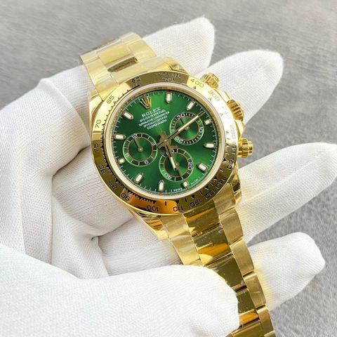 Đồng hồ nam rolex* dây kim loại mặt xanh lá đẹp sang VIP 1:1