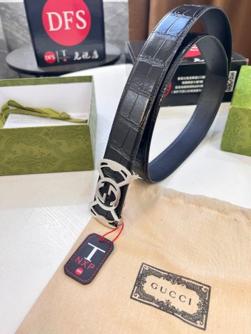 Belt nam GUCCI* dây vân cá sấu