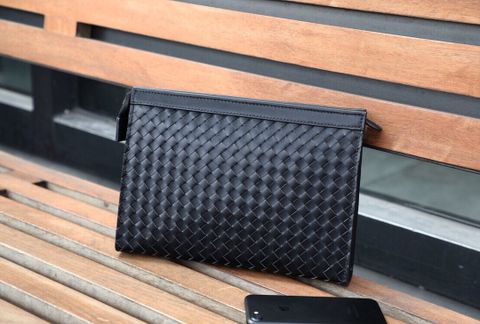 Clutch BV Bottega* nam nữ da bò đan