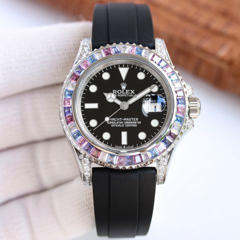 Đồng hồ nam rolex* dây cao su mặt viền kim VIP 1:1