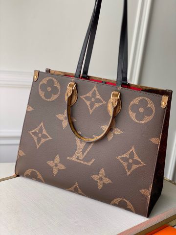 Túi xách nữ LV* onthego Monogram nâu 2 mặt SIÊU CẤP