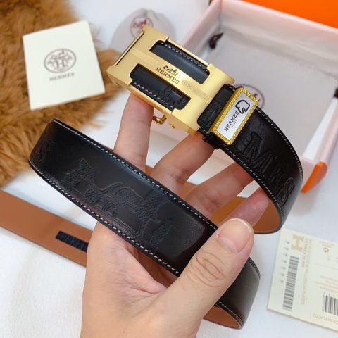 Belt nam HERMES* khoá bấm dây da bò dập vân