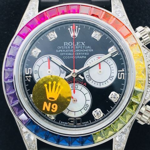 Đồng hồ nam rolex rainbow viền kim màu đẹp VIP LIKE AUTH 1:1