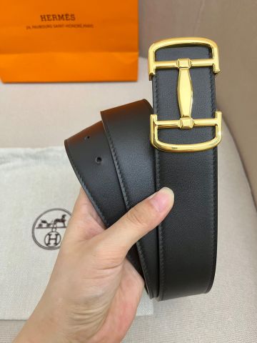 Belt nam HERMES* dây da bò lỳ