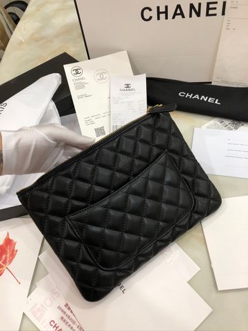 Clutch CHANEL* da cừu trần trám xích vàng đẹp sang độc đáo