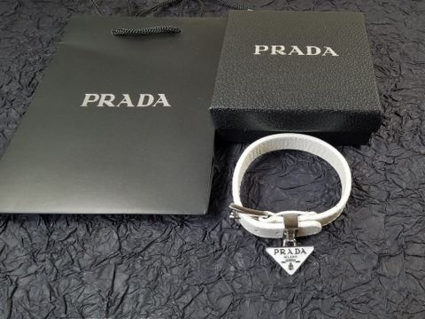 Vòng tay da nam nữ  PRADA* đẹp độc SIÊU CẤP