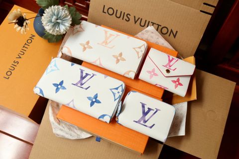 Ví nữ LV* dáng dài da bò in hoạ tiết Monogram đẹp SIÊU CẤP