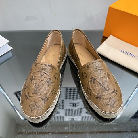 Giày slip on nam nữ LV* đế cói hoạ tiết Monogram cao cấp