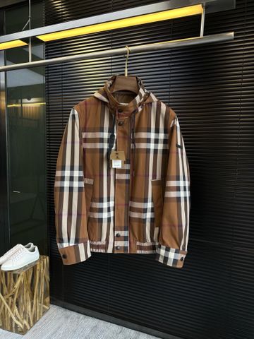 Áo khoác nam BURBERRY* kẻ nâu đẹp VIP 1:1