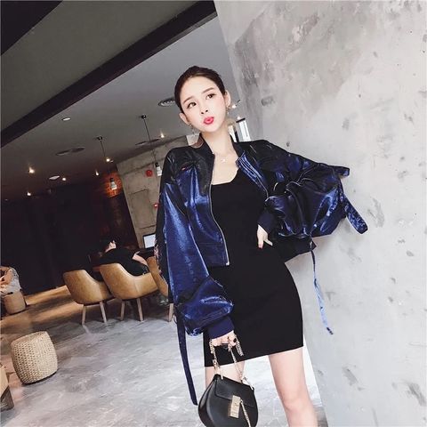 Áo bomber nữ thêu hàng độc màu đẹp